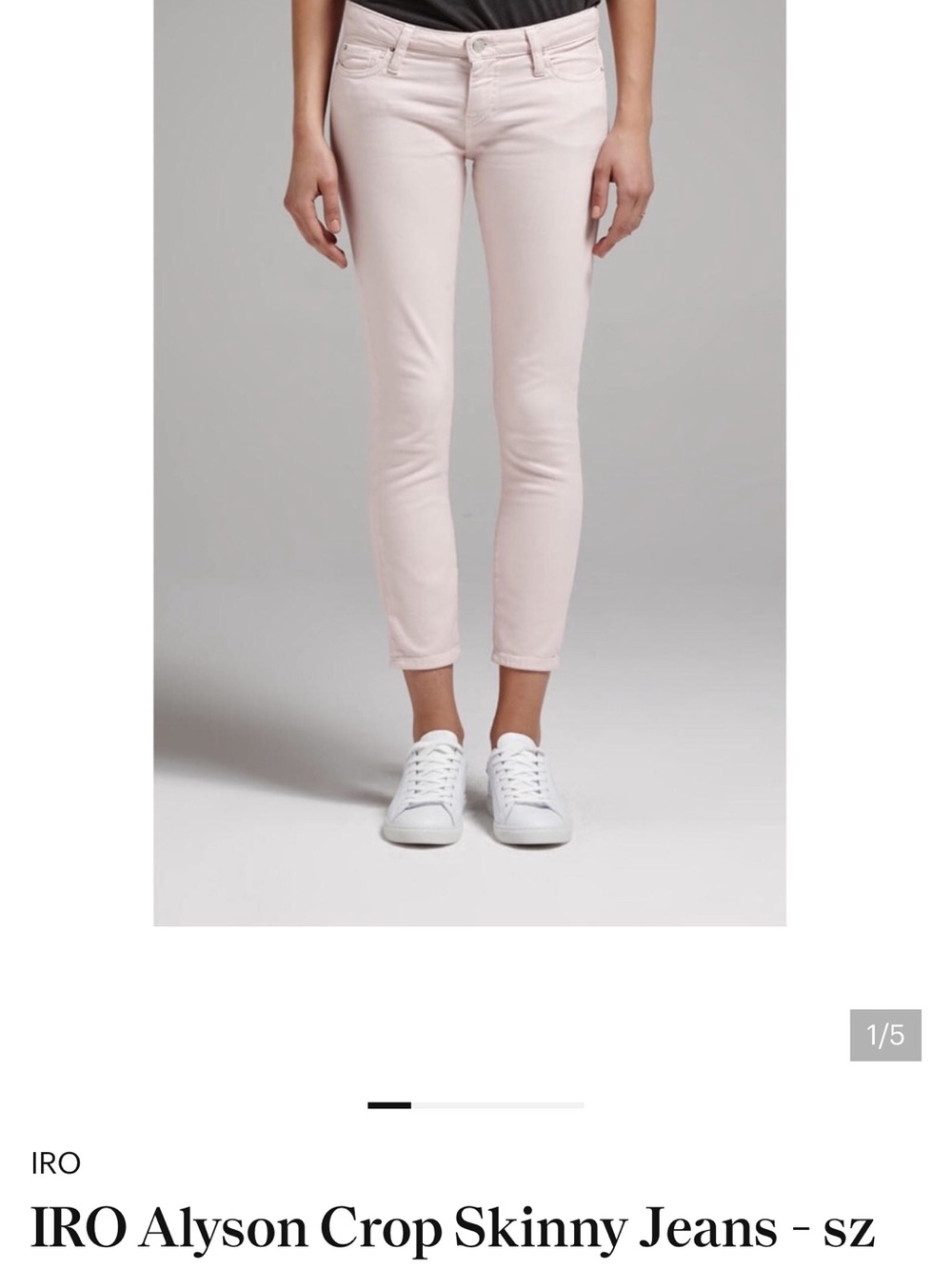 IRO Alyson Cropped Skinny Jeans in Pastel Pink